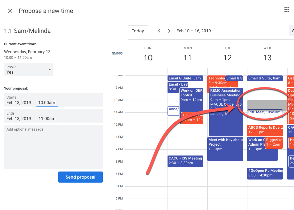 Google Calendar How To Propose a New Event Time