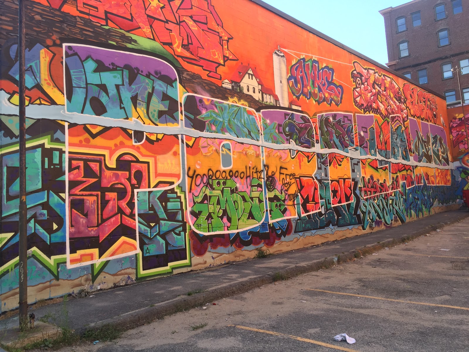 A Graffiti Mural in Portland, Maine