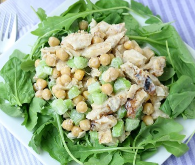 HONEY GARLIC CHICKEN CHICKPEA SALAD HONEY GARLIC CHICKEN CHICKPEA SALAD