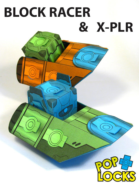 XPLR BLOCK RACER paper Toy