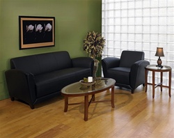 Mayline Santa Cruz Furniture with Illusion Accent Tables
