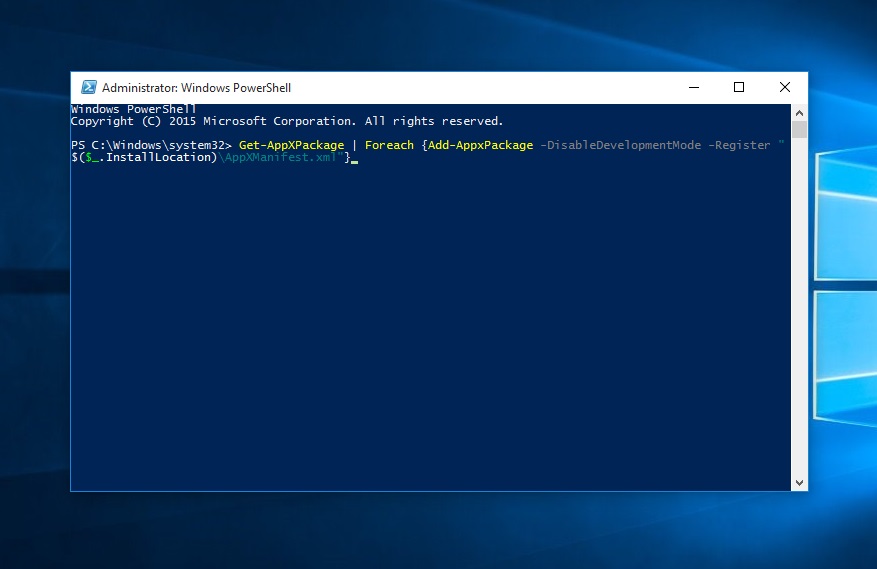 Just copy that command, paste in powershell and hit enter key to