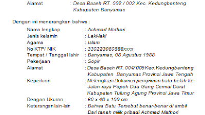 Contoh Surat Jalan Membawa Barang Dari Desa Contoh Surat