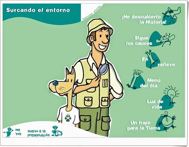 "Surcando el entorno 3" (Aplicación interactiva de Ciencias Sociales y Naturales de 5º y 6º de Primaria)