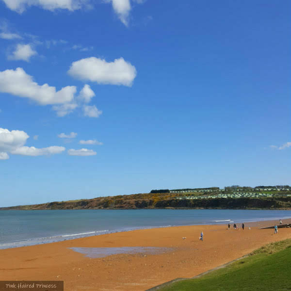 M.E. On The Dark Side Of Bright Days, Living With Myalgic Encephalomyelitis beautiful bright sunny day with blue sky sandy beach and the Scottish coastline