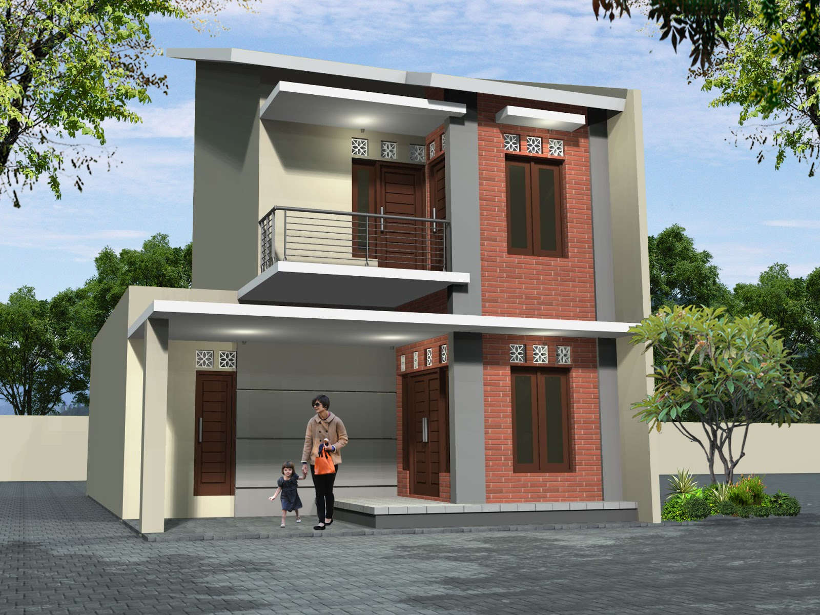 Rumah Minimalis Sederhana 2 Lantai Tampak Depan Rumah Minimalis Sederhana 2 Lantai Tampak Depan