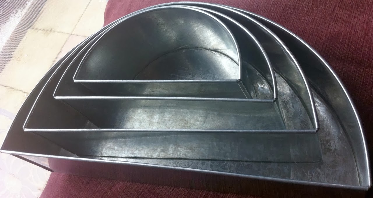 CAKE TIN STORE WORLD WIDE SEMI CIRCLE WEDDING CAKE TINS