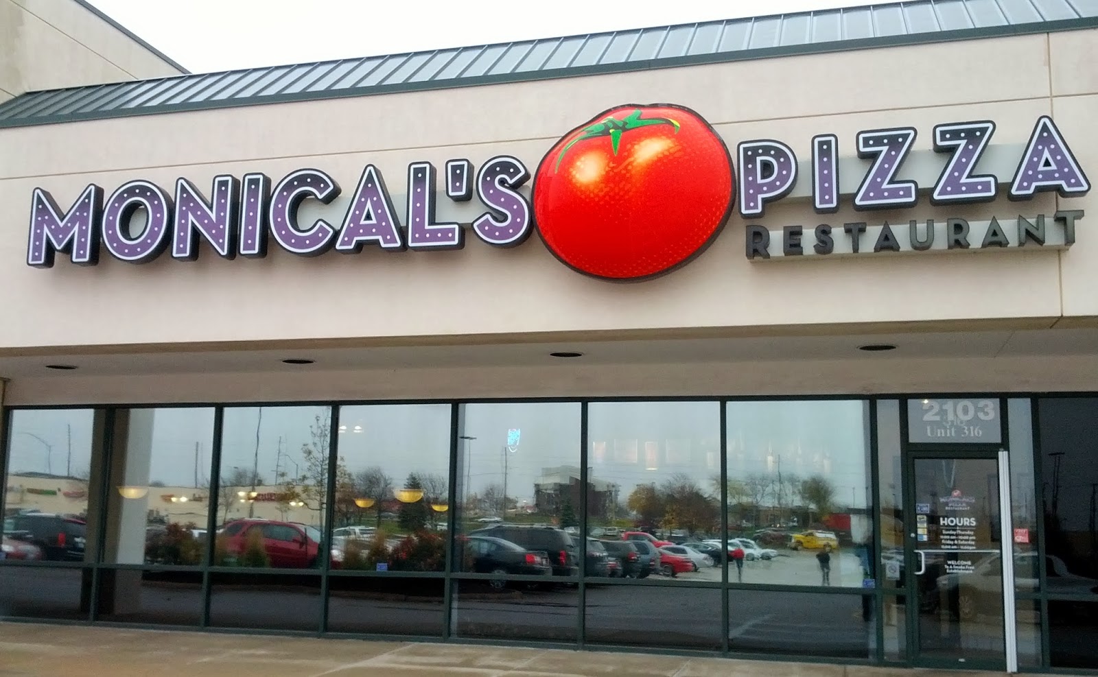 Pizza Quixote Review Monical's Pizza, Bloomington IL