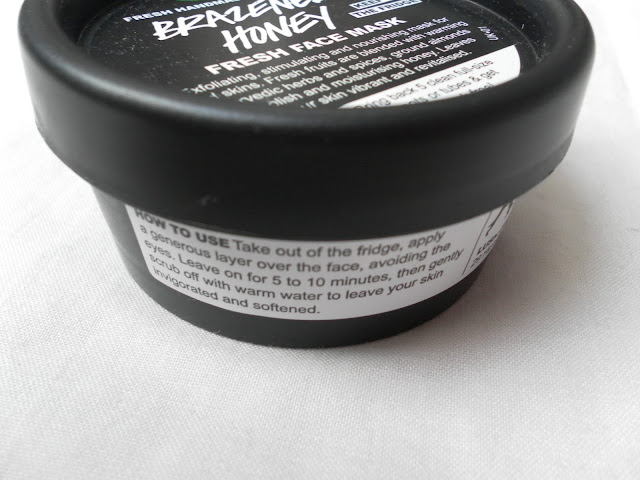 A picture of Lush Brazened Honey Fresh Face Mask