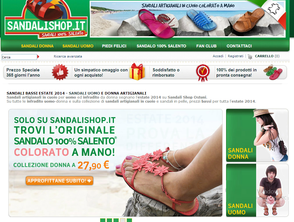 sandalishop, i sandali 100% made in salento!