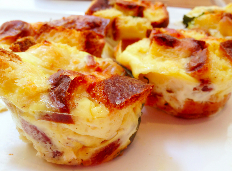 Imperfect Polish: Bacon, Arugula, & Mozzarella Mini Stratas