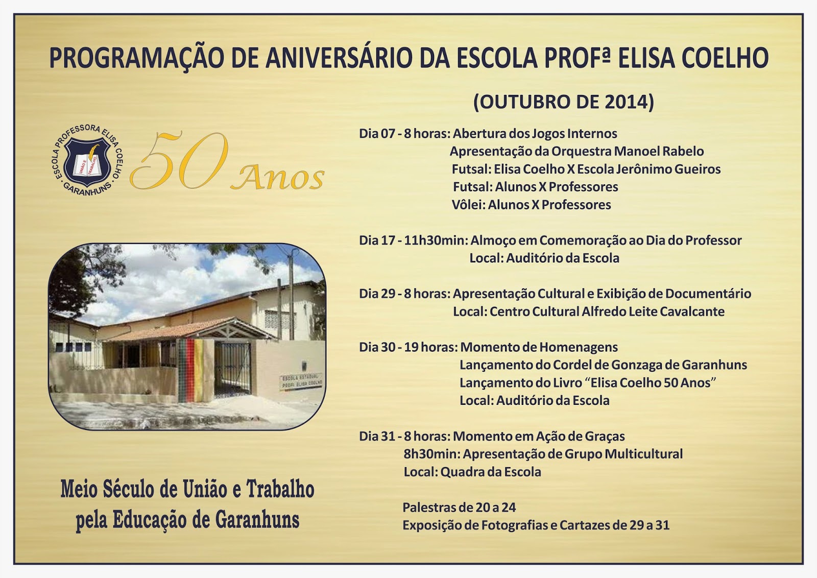 GRE-Garanhuns: Escola Professora Elisa Coelho se prepara para comemorar ...