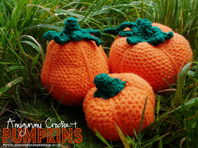 #Amigurumi #Crochet Pumpkins {Crafty October} at The Purple Pumpkin Blog