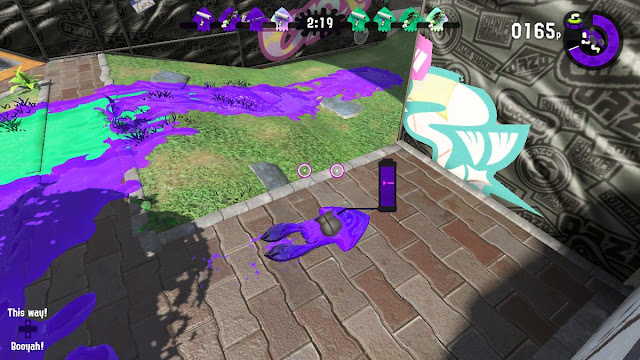 Sleeping squid Splatoon 2 Global Testfire purple squid sleeping eyes closed ground