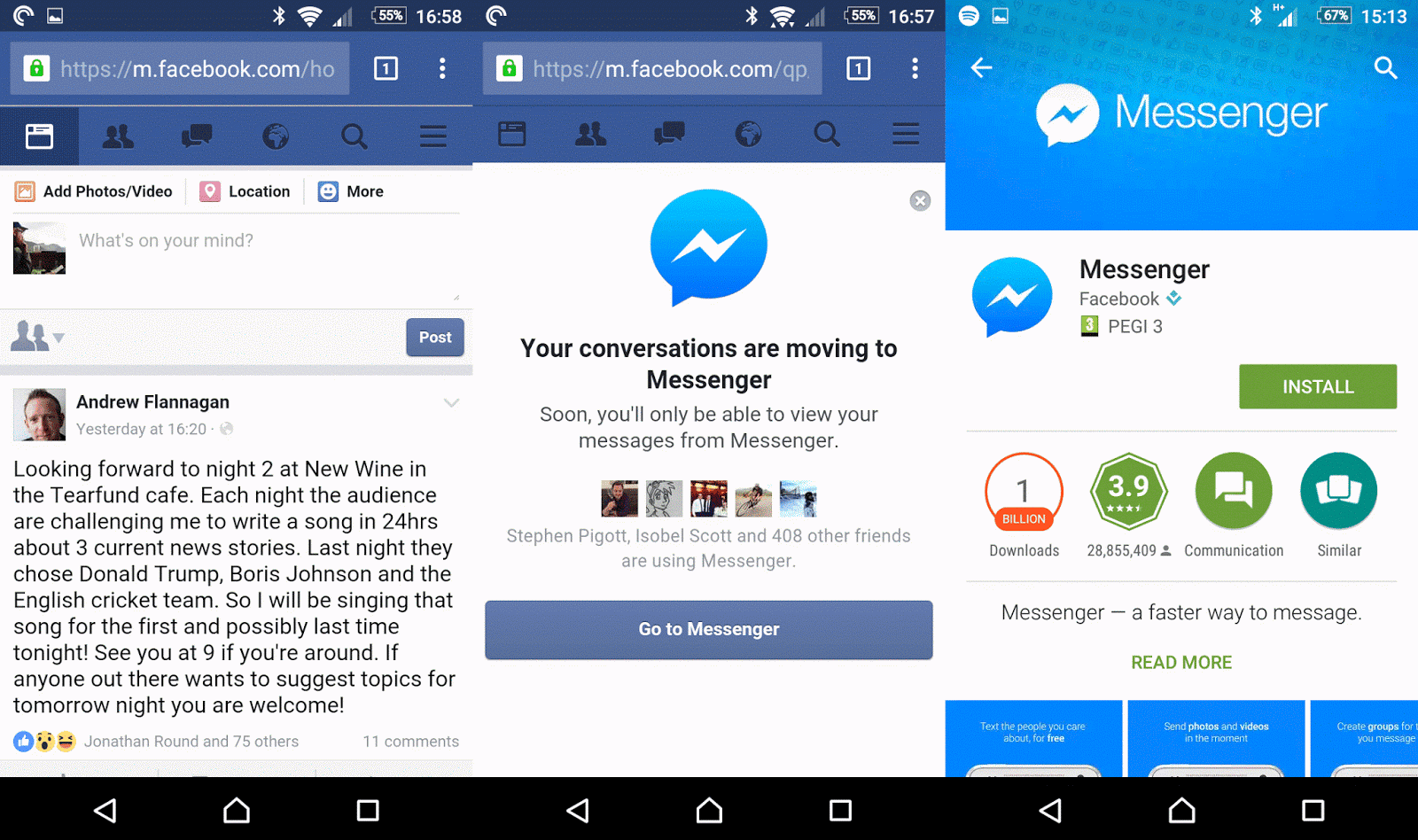 How to send a Facebook message without Facebook Messenger: Avoid using