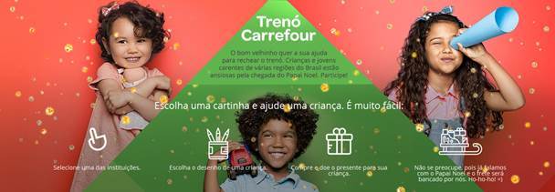 Trenó Carrefour permite doar brinquedos para crianças e jovens pela Internet Trenó Carrefour permite doar brinquedos para crianças e jovens pela Internet