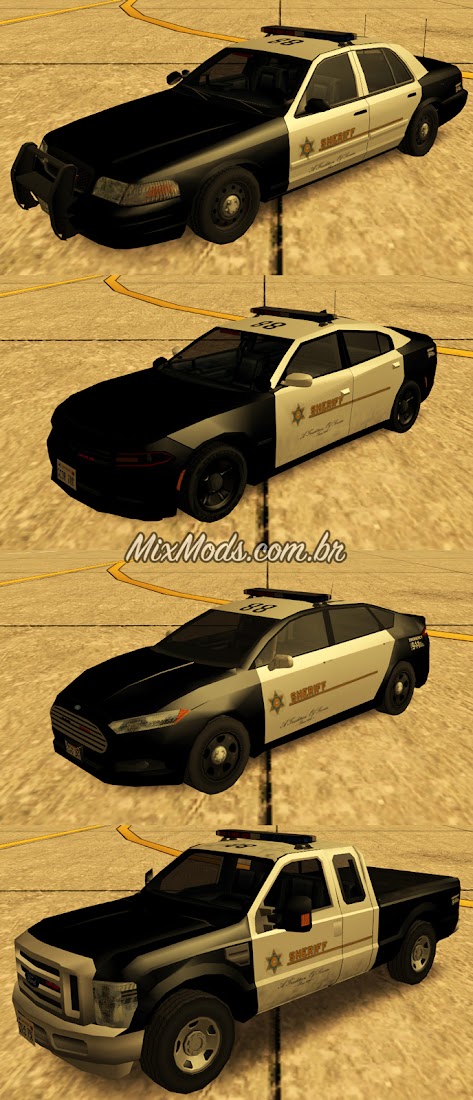 gta sa san cop car pack sasd police imvehft ivf lowpoly sa style