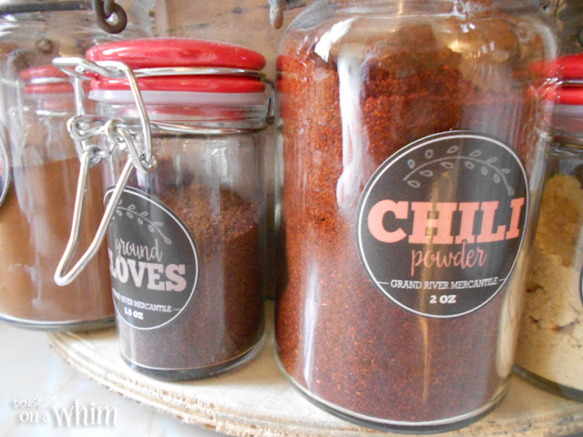 Mason Jars for Spices with Vintage Inspired Labels | Denise on a Whim Mason Jars for Spices with Vintage Inspired Labels | Denise on a Whim