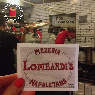 watercolor painting of Lombardi's Pizza in Little Italy in NYC