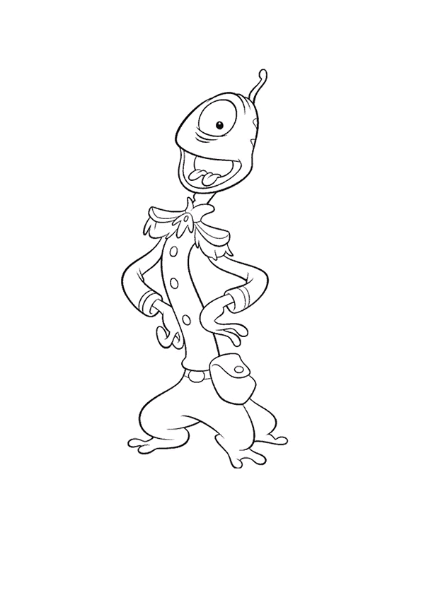 Lilo Stitch e Pleakley - Desenhos preto e branco para colorir