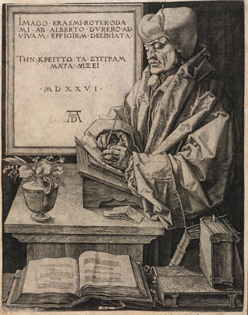 Europa utilitaria. Europa sin alma.Retrato de Erasmo de Rotterdam por Durero (1526). Europa utilitaria. Europa sin alma.Retrato de Erasmo de Rotterdam por Durero (1526). Fuente: Arte inútil.