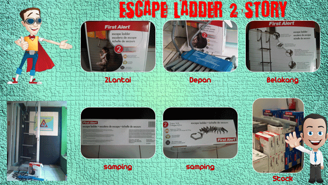 Escape Ladder Tangga Darurat Kebakaran dan Gempa Bumi untuk 2 Lantai Escape Ladder Tangga Darurat Kebakaran dan Gempa Bumi untuk 2 Lantai