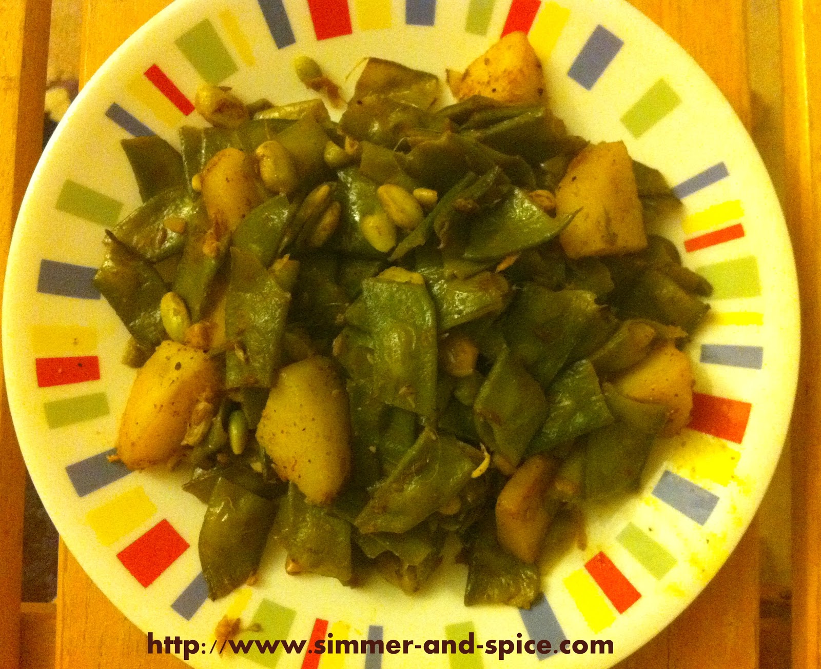 Indian Flat/Broad Beans Recipe ( saem aalu Sabzi) To The Herbs