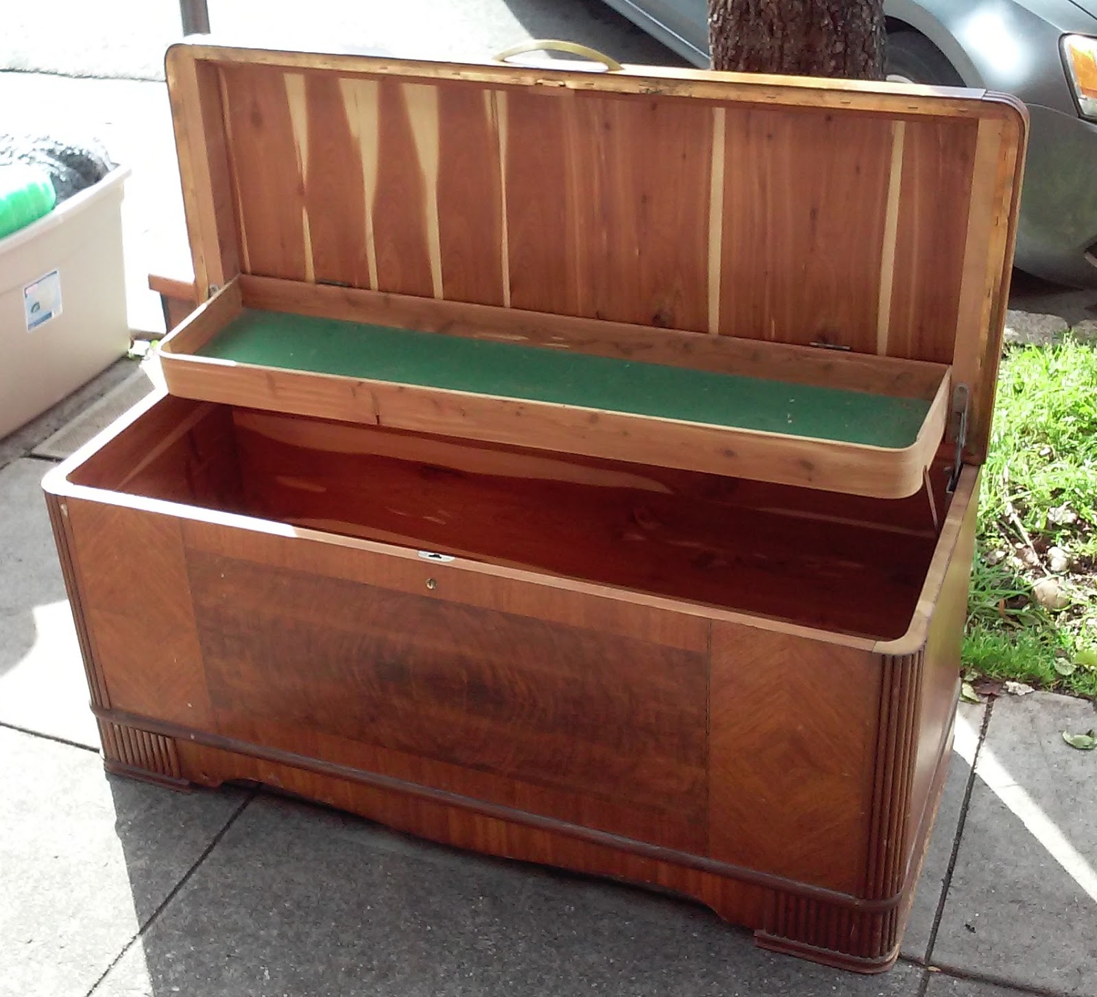 UHURU FURNITURE & COLLECTIBLES SOLD Deco Waterfall 45" Wide Cedar