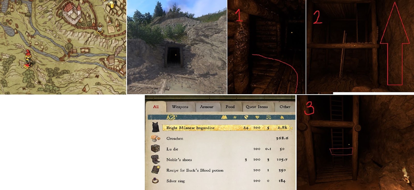 킹덤 컴 보물지도 공략 / 보물 사냥꾼 헨리의 모험 / KCD Treasure Map locations