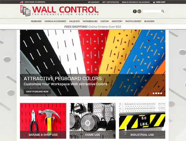 Wall Control Pegboard Website