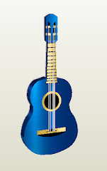 Guitarra azul metalizado