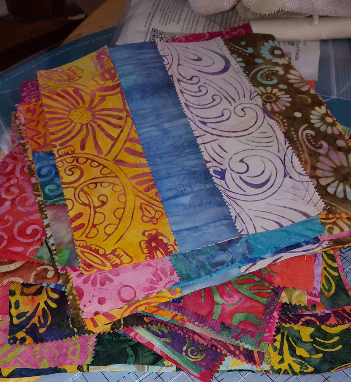 AmyScrapSpot Batiks Quilt Top Finished!!