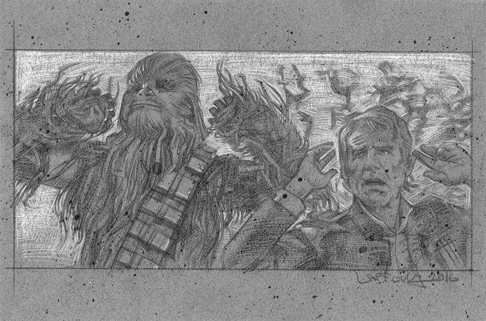 Han Solo and Chewbacca artwork © JEFF LAFFERTY 2016 Han Solo and Chewbacca artwork © JEFF LAFFERTY 2016