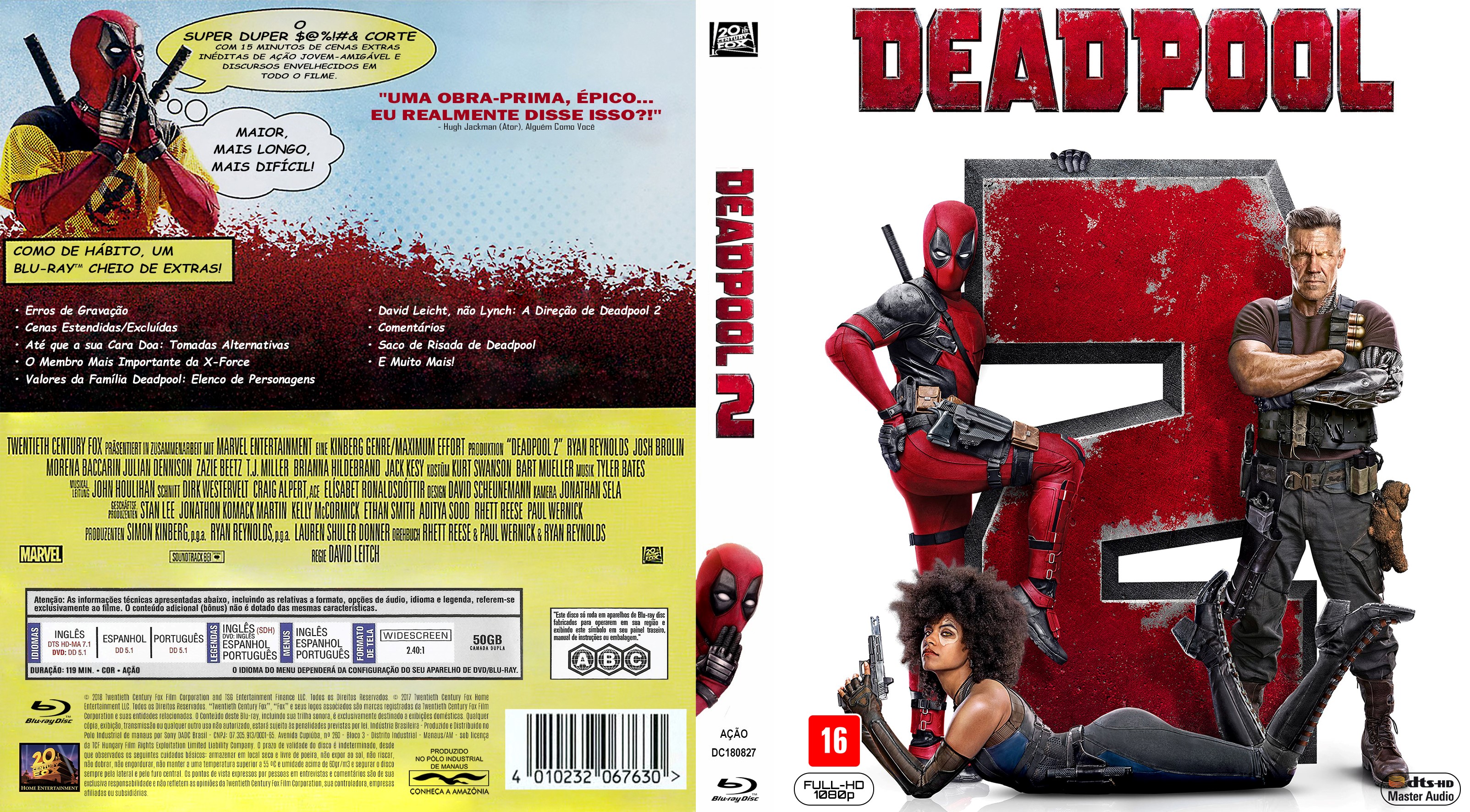 Deadpool 2 Blu Ray Capa Dvd Capas