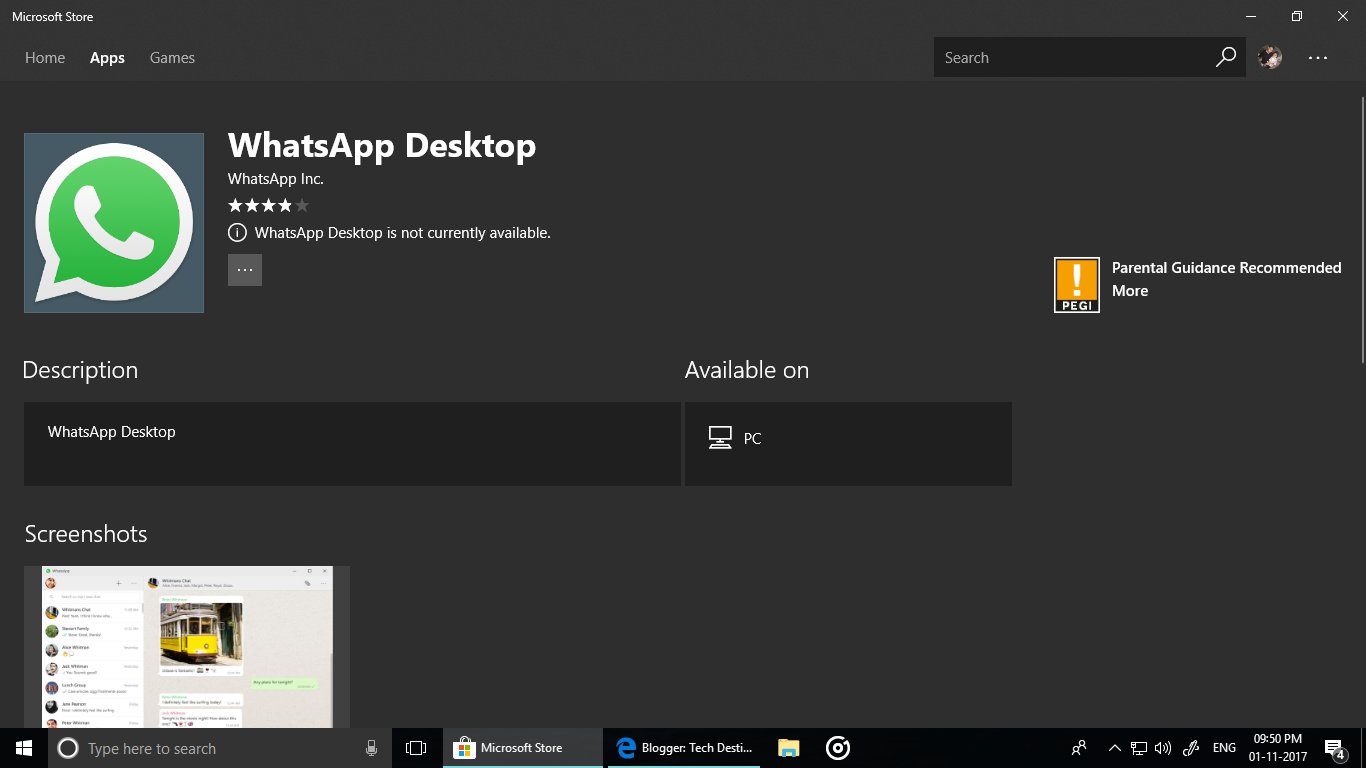 whatsapp desktop download windows 10