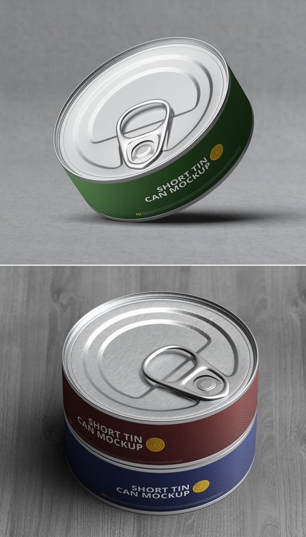 Free Short Tin Can Mock-Up Download Free Mockup PSD 2018 - Free Short Tin Can Mock-Up