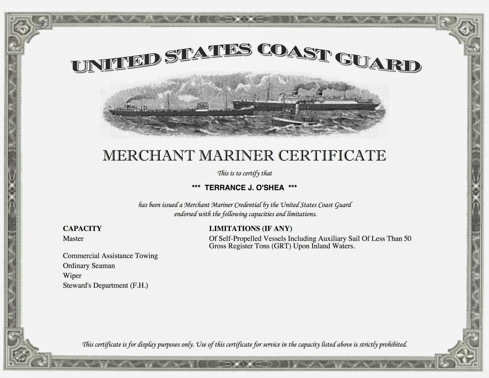 S V CarolMarie U S C G Captain s License How Long And What It Took  S V CarolMarie U S C G Captain s License How Long And What It Took