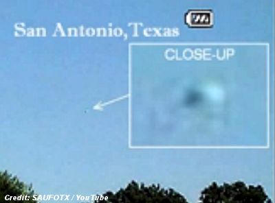 UFO Over San Antonio - Skygazer Captures Video of Mysterious Orb 8-10-13