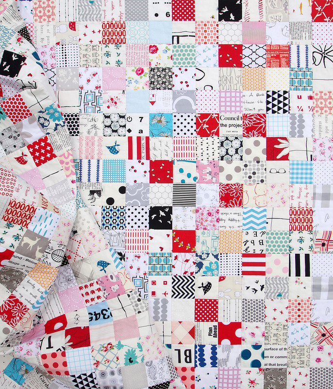 Red Pepper Quilts: 2016 Stash Buster Checkerboard Quilt