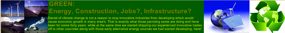 Green: Energy, Construction, Jobs?, Investment In?
