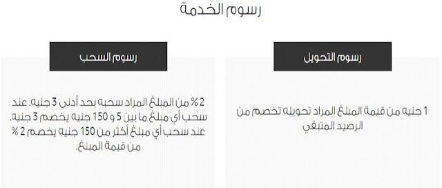 رسوم التحويل والسحب لفودافون كاش رسوم التحويل والسحب لفودافون كاش