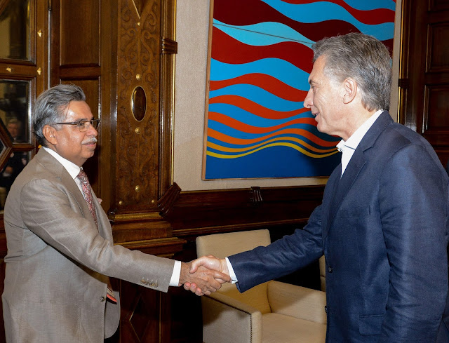 Mr Pawan Munjal Hero MotoCorp with the president of Argentina Mr. Mauricio Macri in Buenos Aires Mr Pawan Munjal Hero MotoCorp with the president of Argentina Mr. Mauricio Macri in Buenos Aires