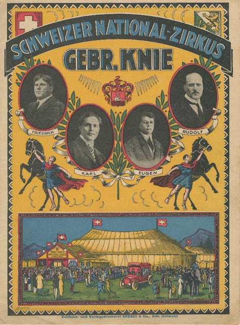 Programme illustré du cirque Knie de 1921 richement illustré de gravure et de photos