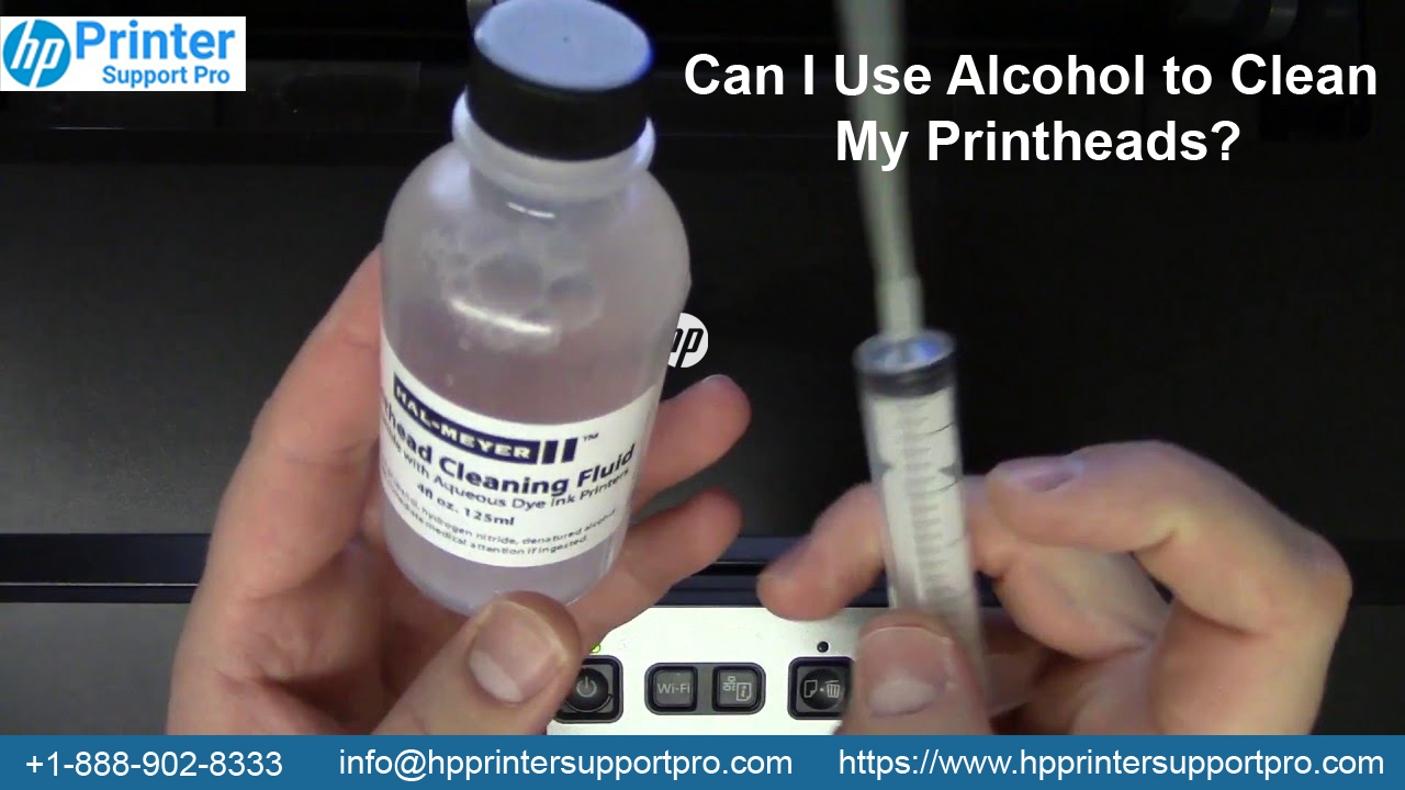 Can I use alcohol to clean my printheads?