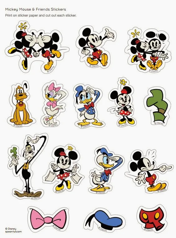 Minnie, Mickey y sus Amigos: Wrappers y Toppers para Cupcakes para Imprimir Gratis. 