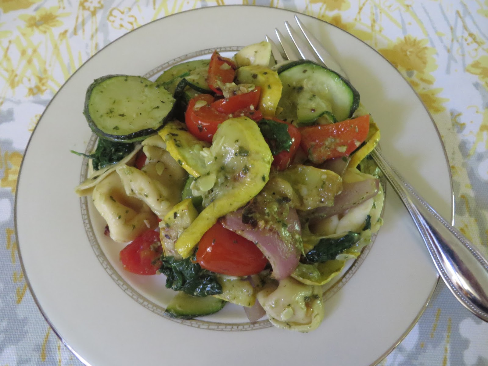 Ever Ready Tortellini with Pesto and Roasted Veggies