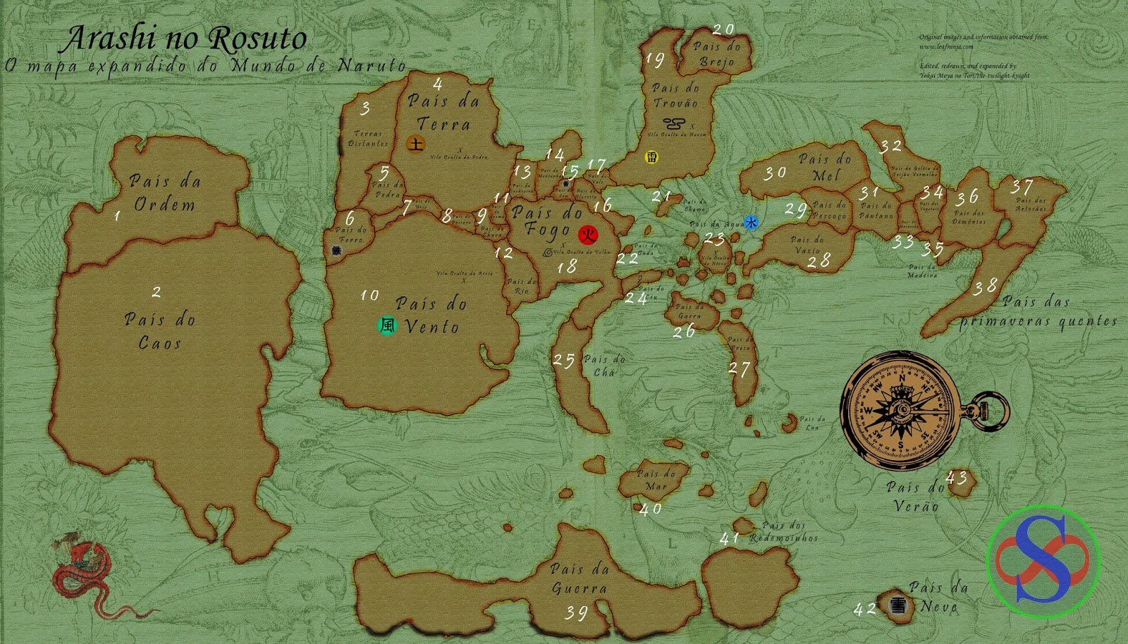 Conheça o Mapa Expandido do Mundo de Naruto