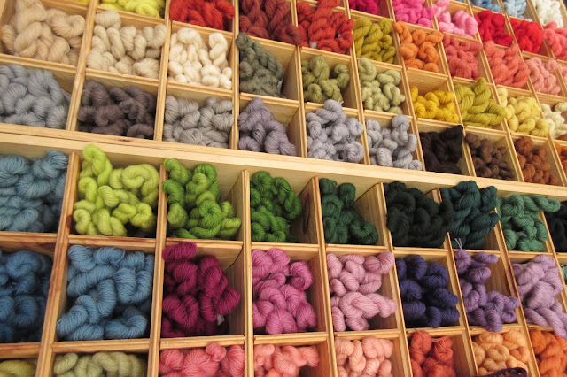 Rainbow yarn - Knitting and Stitching Show