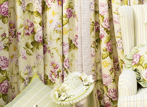 窗簾｜花草是鄉村風家飾布藝的重要元素
