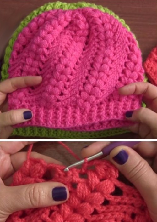 Crochet Swirl Puff Beanie - Tutorial